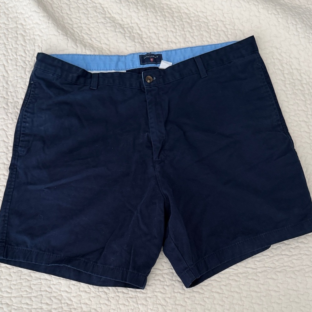 Saddlebred Dark Blue Flat Front Men's Shorts